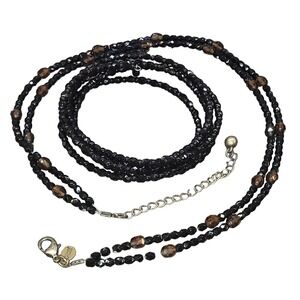 <3   Classy Black Chico's Necklace w/Spring Bracelet Set   <3